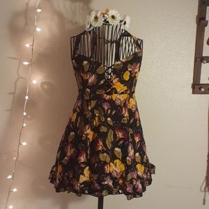 Black floral dress